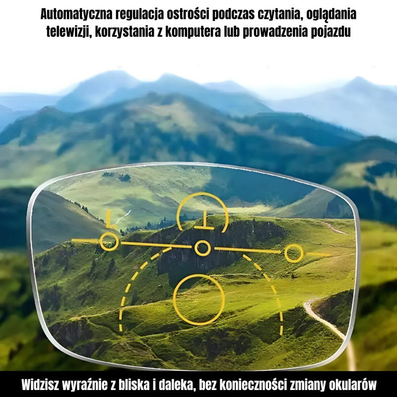 Inteligentne okulary multifokalne z filtrem niebieskiego światła